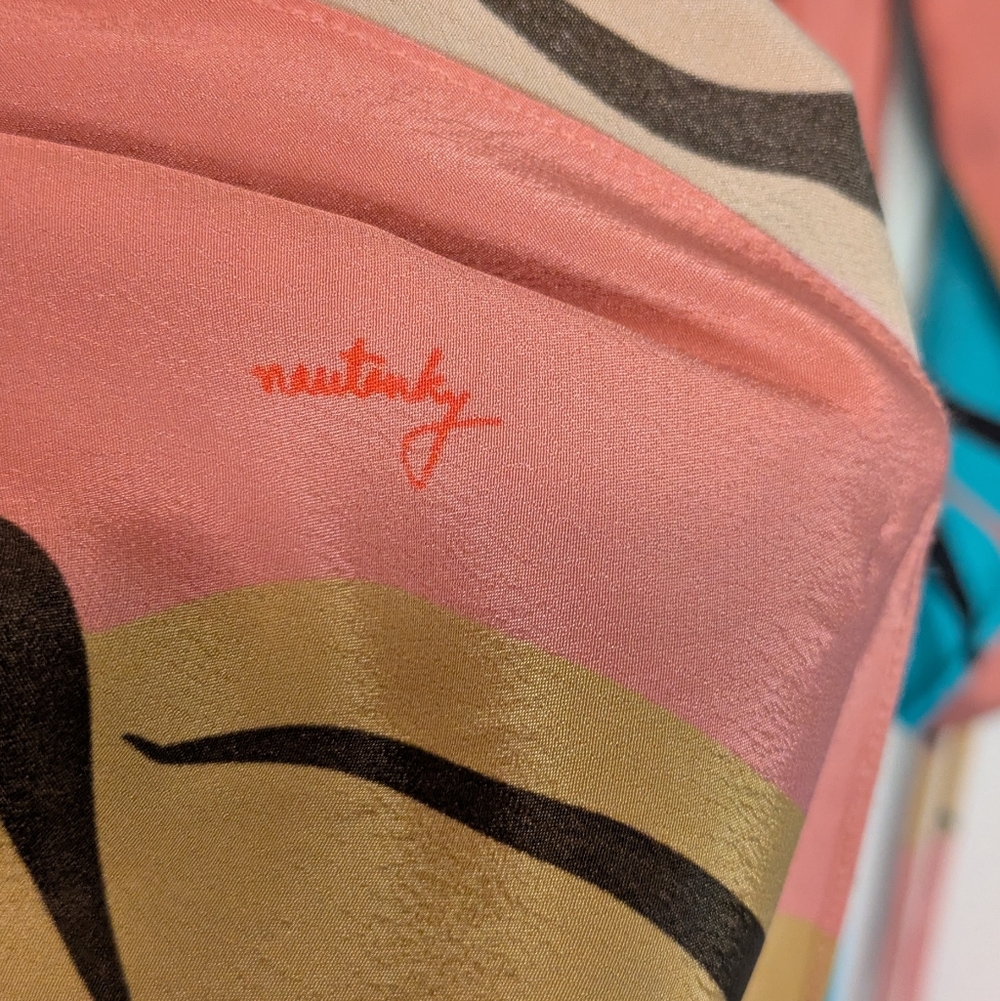 Nautanky Pink Abstract Print Tunic With Pants Set - Picture 14 of 16